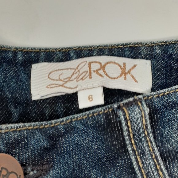 metallic sequin denim jean short shorts 6 - Picture 6 of 8